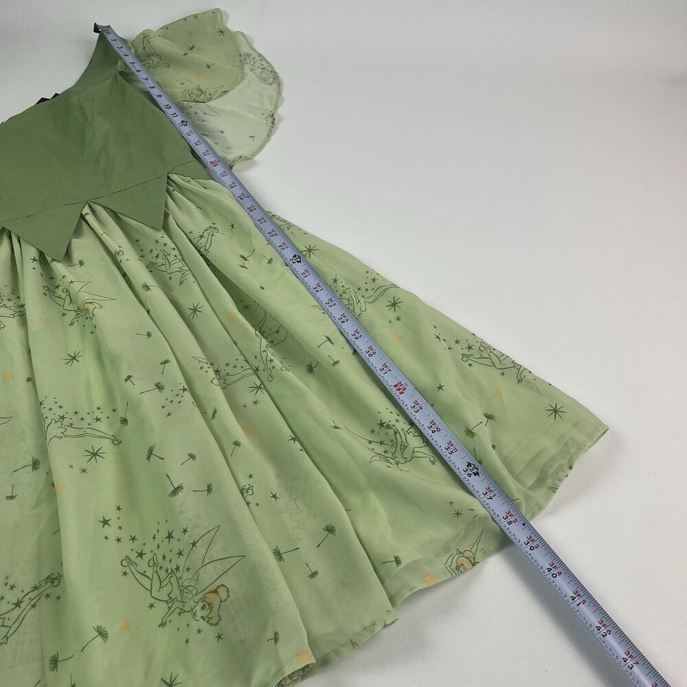 Her Universe Disney Peter Pan Tinker Bell Retro Dress L Cosplay Costume Fantasy - Picture 9 of 13
